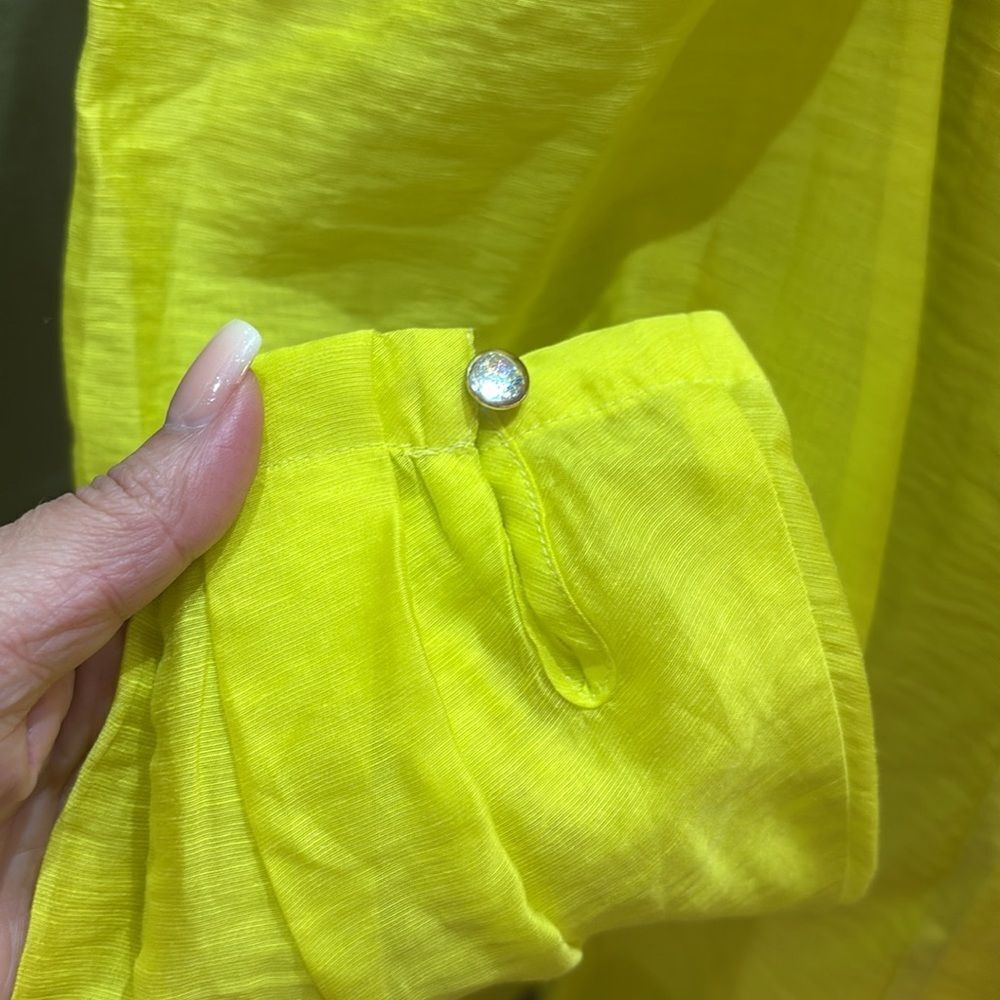 Karen Millen Vibrant Yellow/green appliqué Dress, US6 - Picture 8 of 15